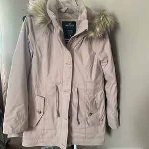 Hollister Cozy-Lined Parka Light Pink Medium